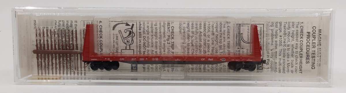 Micro-Trains 05400070 N Scale CP Rail 61' 8" Bulkhead Flatcar #317135 LN/Box