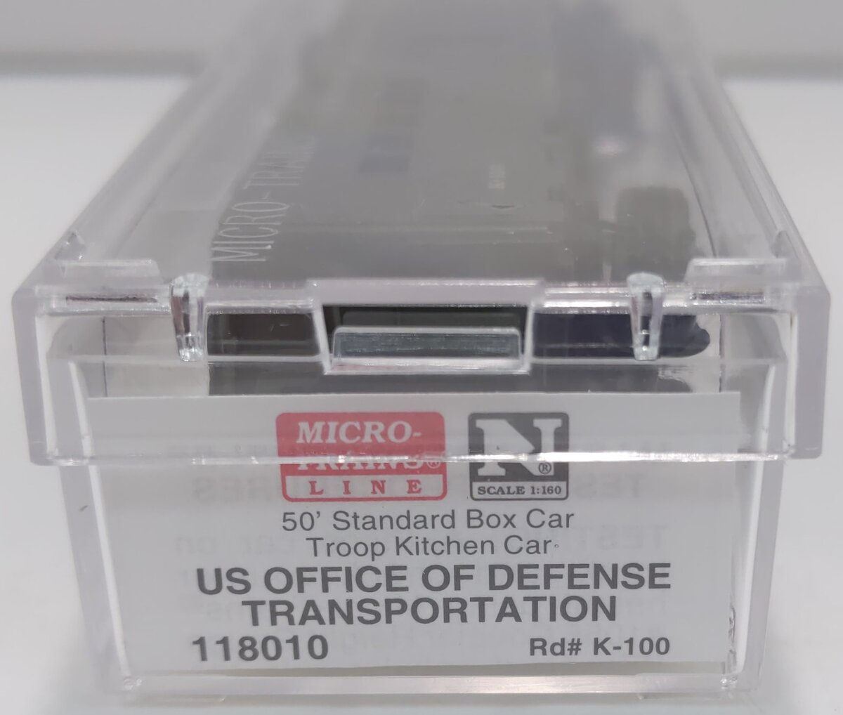 Micro-Trains 11800010 N Scale United States Army 50' Troop Kitchen Car #K-100 NIB