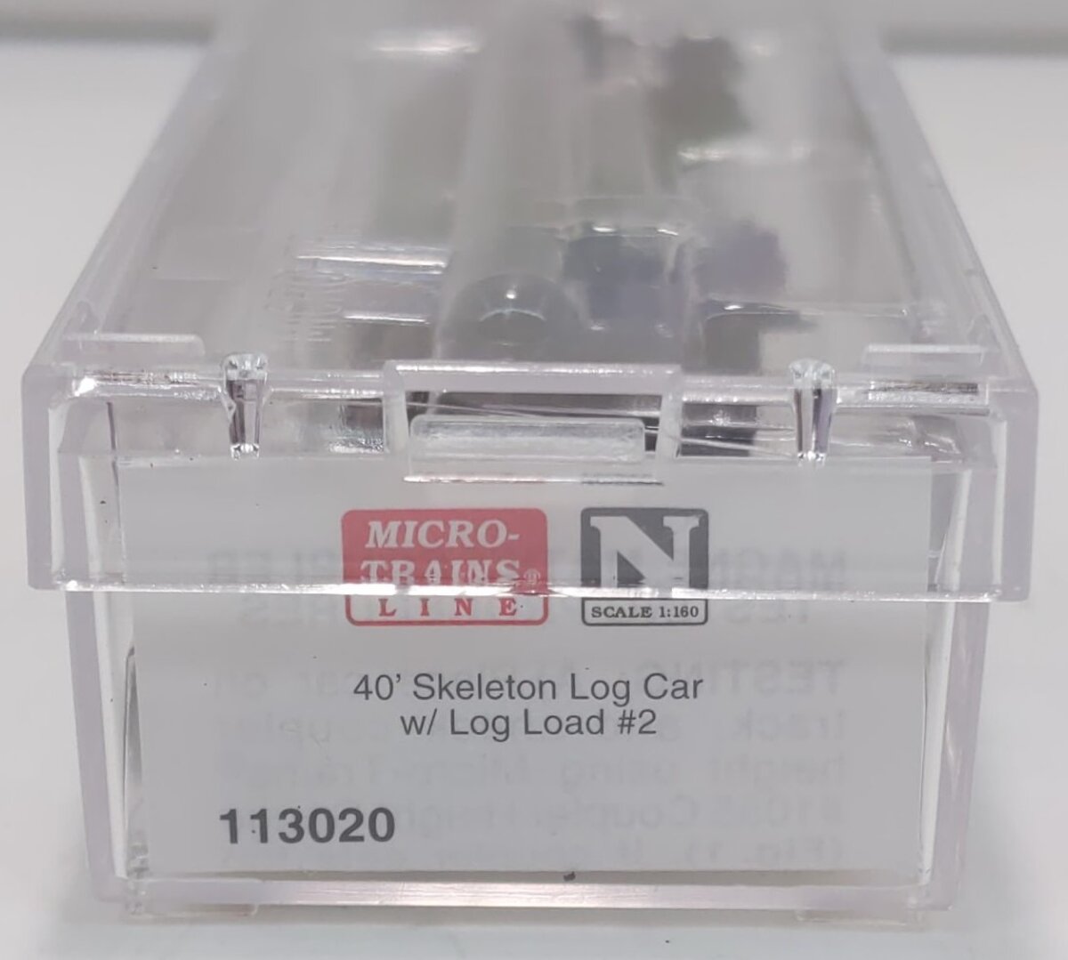 Micro-Trains 11300020 N Scale 40' Skeleton Log Car w/ Log Load #2 LN/Box
