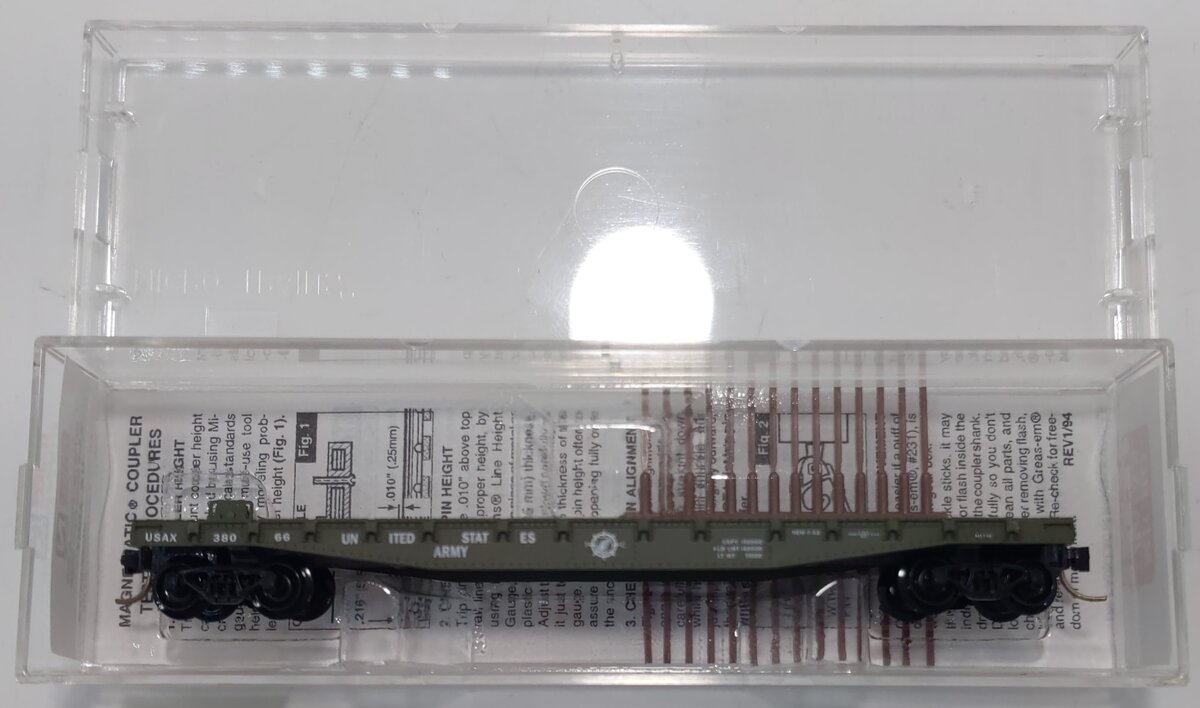 Micro-Trains 04500180 N United States Army 50' Fishbelly Side Flatcar #38066 LN/Box