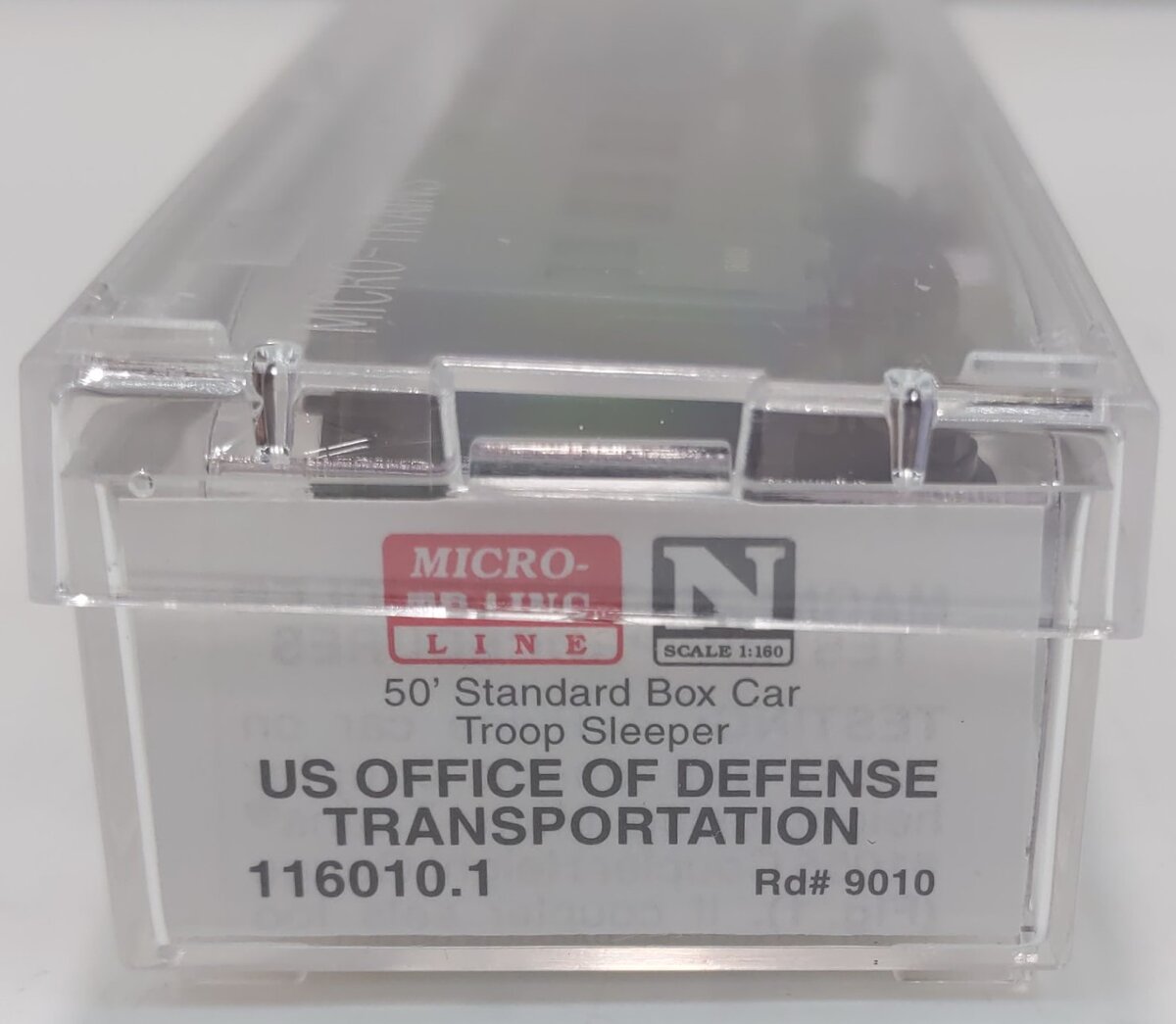 Micro-Trains 11600011 N Scale US Office of Defense 50' Troop Sleeper Car #9010 LN/Box