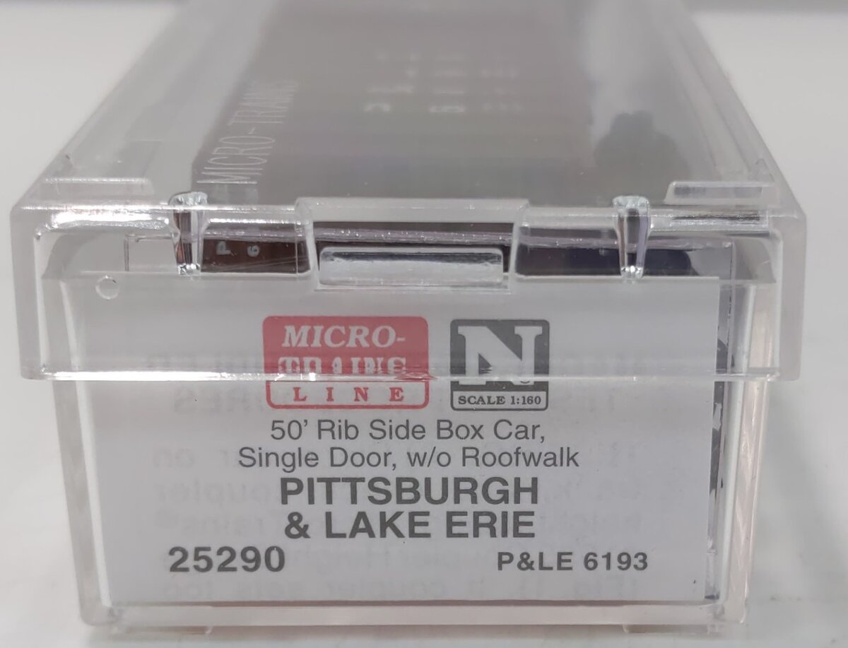 Micro-Trains 02500290 N P&LE 50' Rib Side Single Door Boxcar w/o Roofwalk #6193 LN/Box