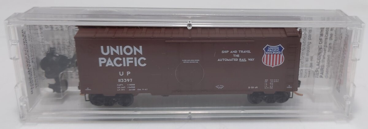 Micro-Trains 02100140 N Union Pacific 40' Standard Plug Door Boxcar #113397 NIB