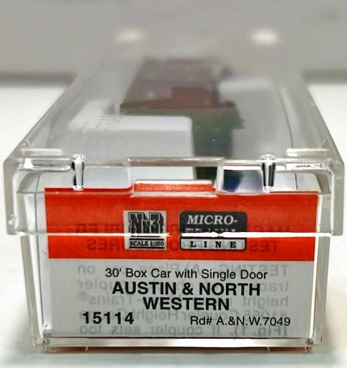 Micro-Trains 80000140 Nn3 Austin & North Western 30' Single Door Boxcar #7049 LN/Box