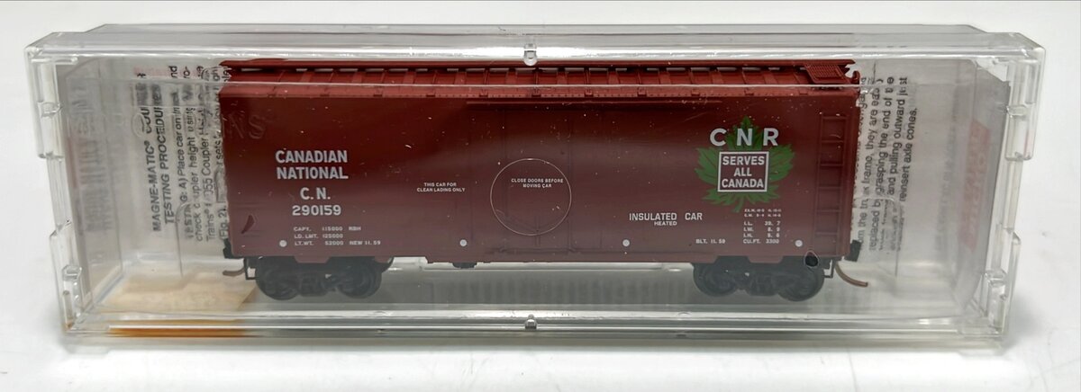 Micro-Trains 02100120 N Canadian National 40' Standard Plug Door Boxcar #290159