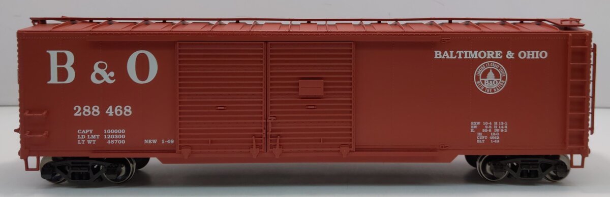 Pecos SB-0120-1 O B&O Double Door 2-Rail Boxcar #288468 LN/Box
