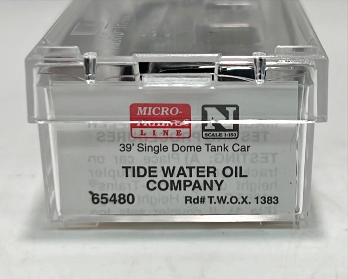 Micro-Trains 06500480 N Tide Water Oil Company 39' Single Dome Tank Car #1383 LN/Box