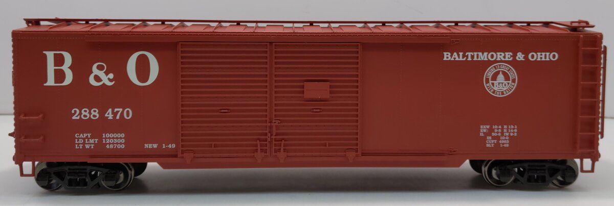 Pecos SB-0120-2 O B&O Double Door Boxcar #288470 (2-Rail) LN/Box