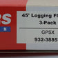 Walthers 932-38853 N Scale GPSX 45' Logging Flat Car 3-Pack LN/Box