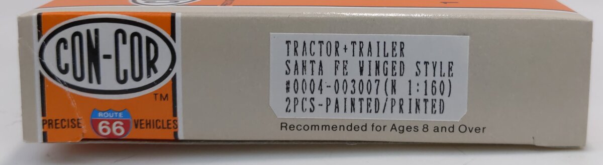 Con-Cor 0004-003007 N Santa Fe Tractor and Trailer (Set of 2)