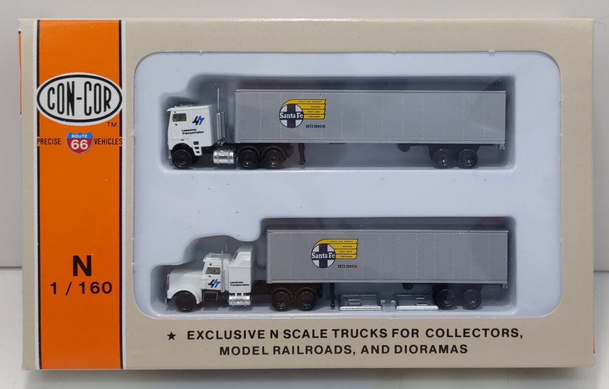 Con-Cor 0004-003007 N Santa Fe Tractor and Trailer (Set of 2)