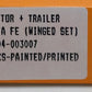 Con-Cor 0004-003007 N Santa Fe Tractor and Trailer (Set of 2)