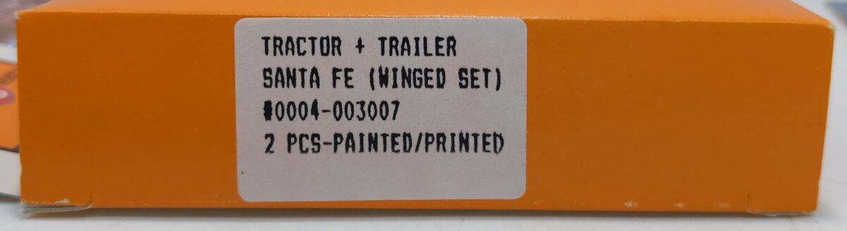 Con-Cor 0004-003007 N Santa Fe Tractor and Trailer (Set of 2)