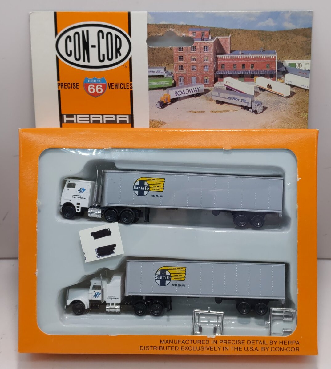 Con-Cor 0004-003007 N Santa Fe Tractor and Trailer (Set of 2)