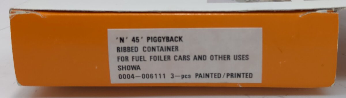 Con-Cor 0004-006111 N Showa 45''' Piggyback Ribbed Container Trailers