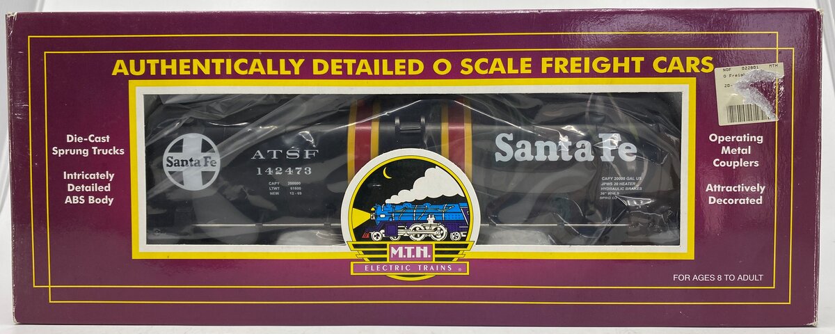 MTH 20-96016 O Gauge Santa Fe Unibody Tank Car #142473 LN/Box