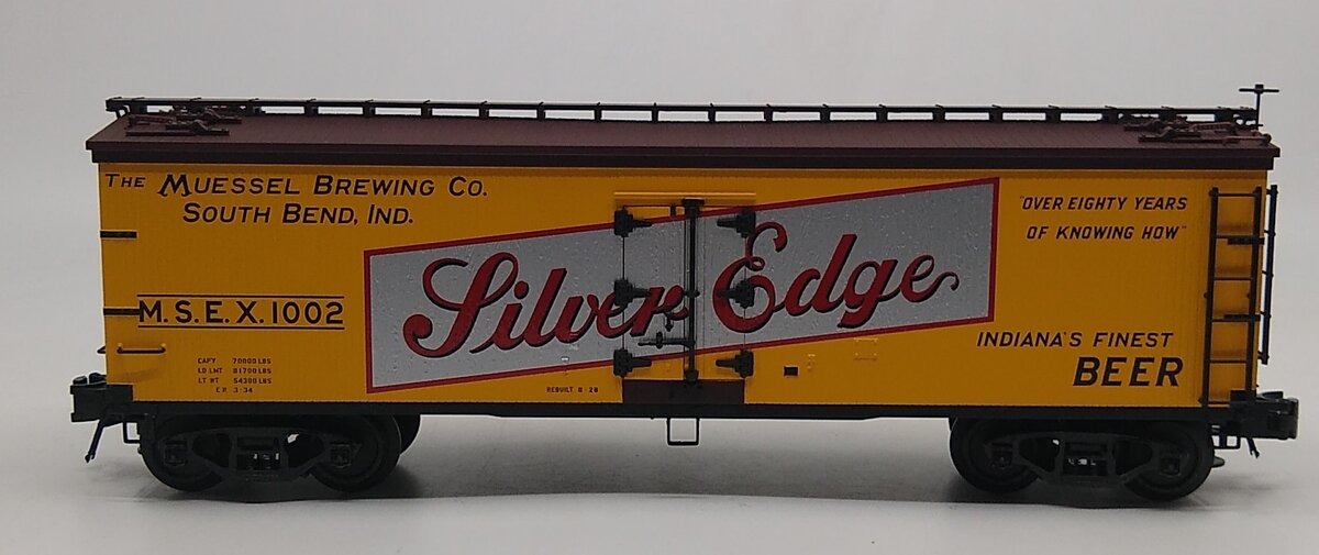 Atlas 6734-2 O Gauge Silver Edge Beer Reefer Car #1002 (3 Rail) LN/Box