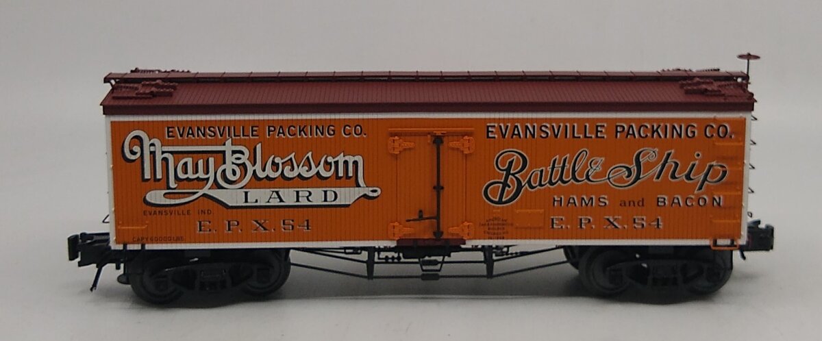 Atlas 8032-1 O Evansville Packing Reefer Car #54 (3-Rail) LN/Box