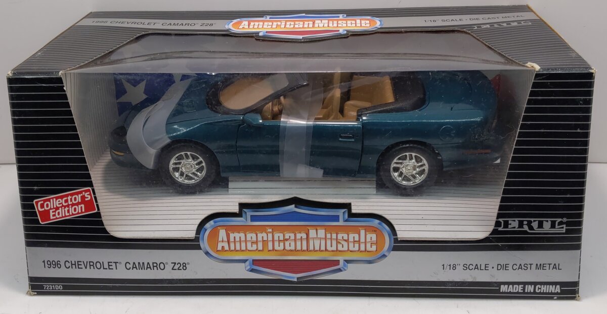 American Muscle 7231DO 1:18 Scale Green Diecast 1996 Chevrolet Camaro Z28