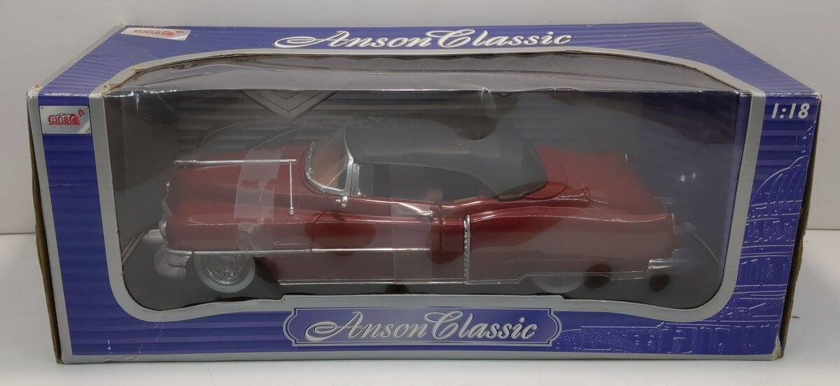 Anson 30372 1:18 Diecast 1953 Cadillac Eldorado (Burgundy w/Tan Interior)
