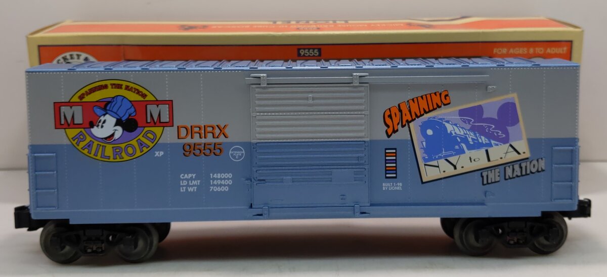 Lionel 6-29205 Mickey Mouse Railroad Hi-Cube Boxcar LN/Box