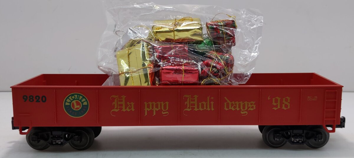 Lionel 6-19438 Standard O Gauge Christmas Gondola #9820 LN/Box