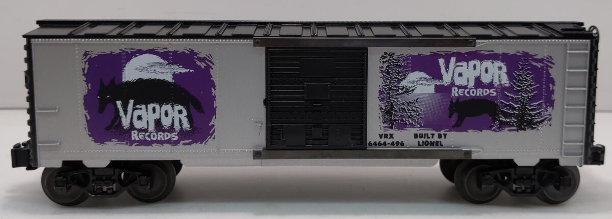 Lionel 6-29218 O Gauge Vapor Records Purple Boxcar #6464-496 NIB