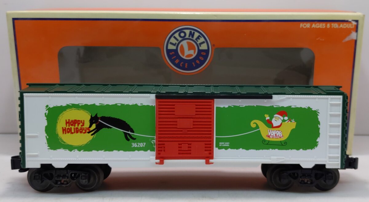 Lionel 6-36207 O Gauge Vapor Records Christmas Boxcar LN/Box
