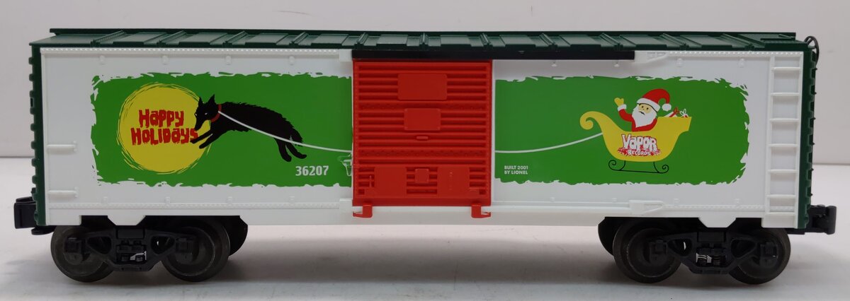Lionel 6-36207 O Gauge Vapor Records Christmas Boxcar LN/Box