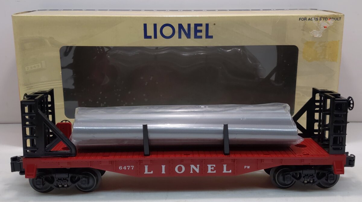 Lionel 6-39435 PWC Flatcar with Pipes #6477 LN/Box