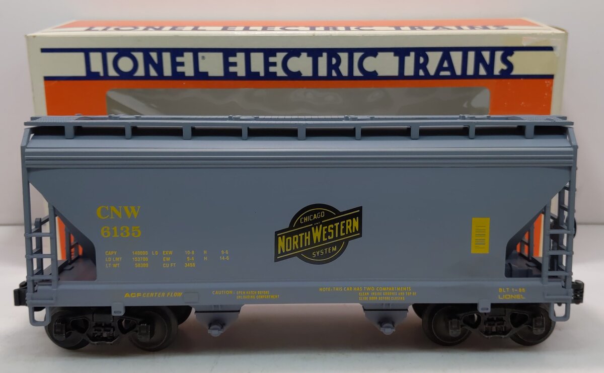 Lionel 6-6135 O Gauge Chicago & North Western 2-Bay Center Flow Hopper #6135 LN/Box