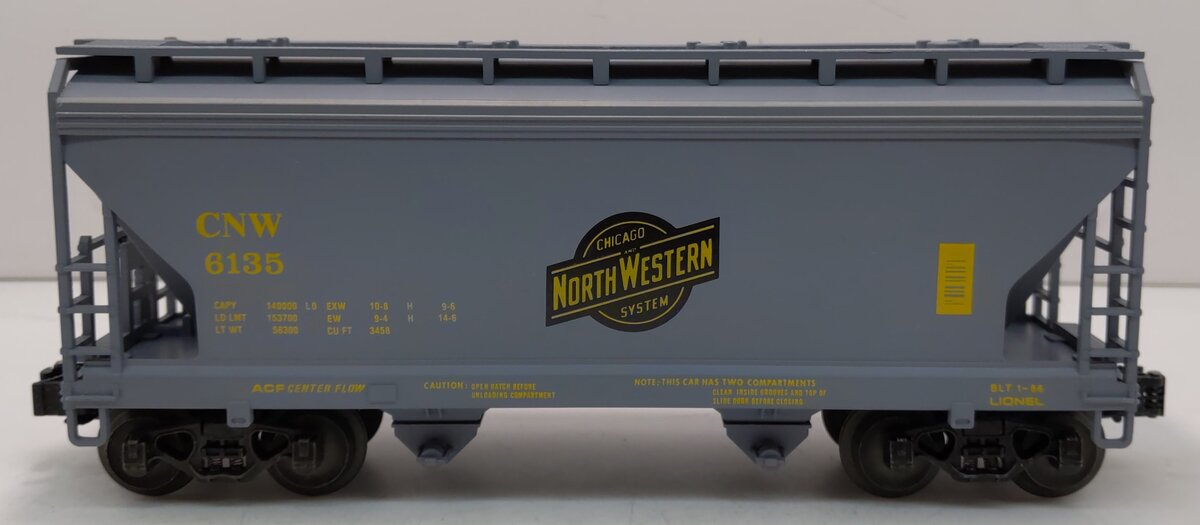 Lionel 6-6135 O Gauge Chicago & North Western 2-Bay Center Flow Hopper #6135 LN/Box