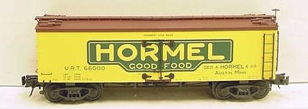 Atlas 8004-1 O Hormel 36' Woodside Reefer Car #66000 (3-Rail) LN/Box