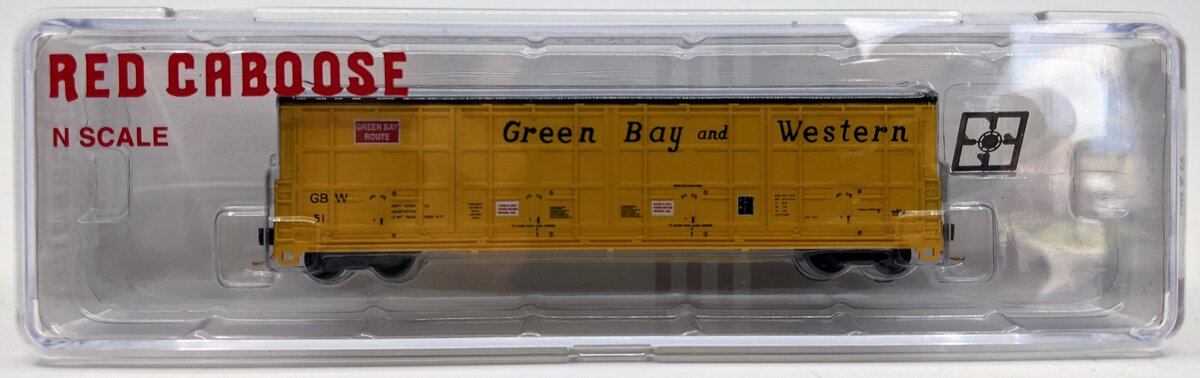 Red Caboose 17426-2 N Scale Green Bay & Western Thrall Boxcar #51