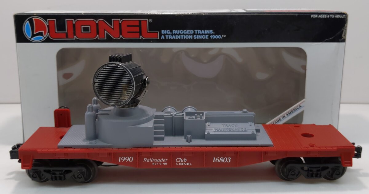 Lionel 6-16803 O Gauge Lionel Railroader Club Searchlight Car LN/Box