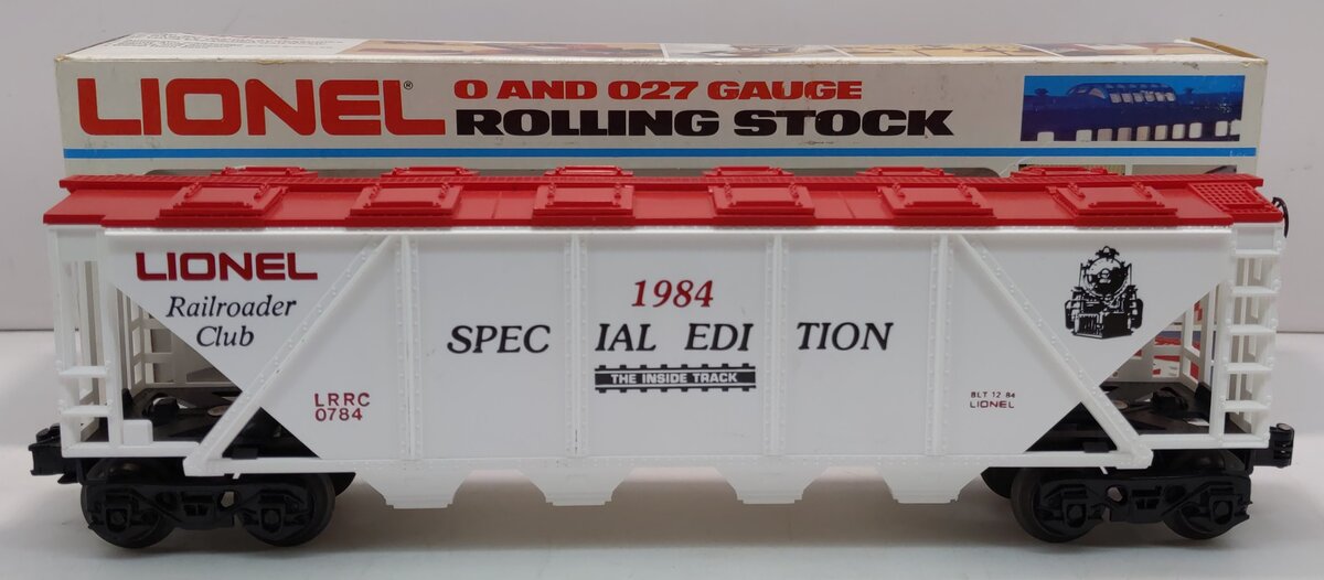 Lionel 6-0784 O Gauge Railroad Club Covered Quad Hopper Car LN/Box