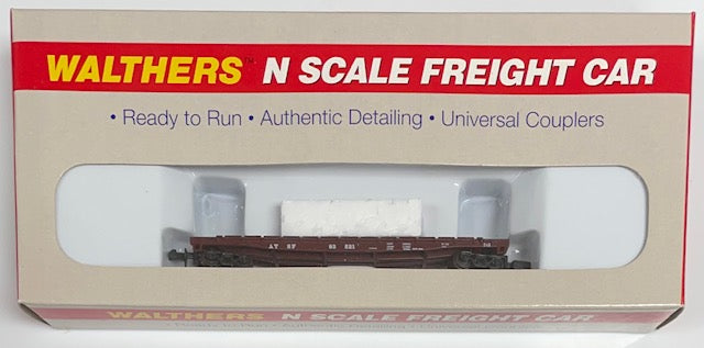 Walthers 932-8201 N Scale Santa Fe 54' GSC Flat Car #93521 LN/Box