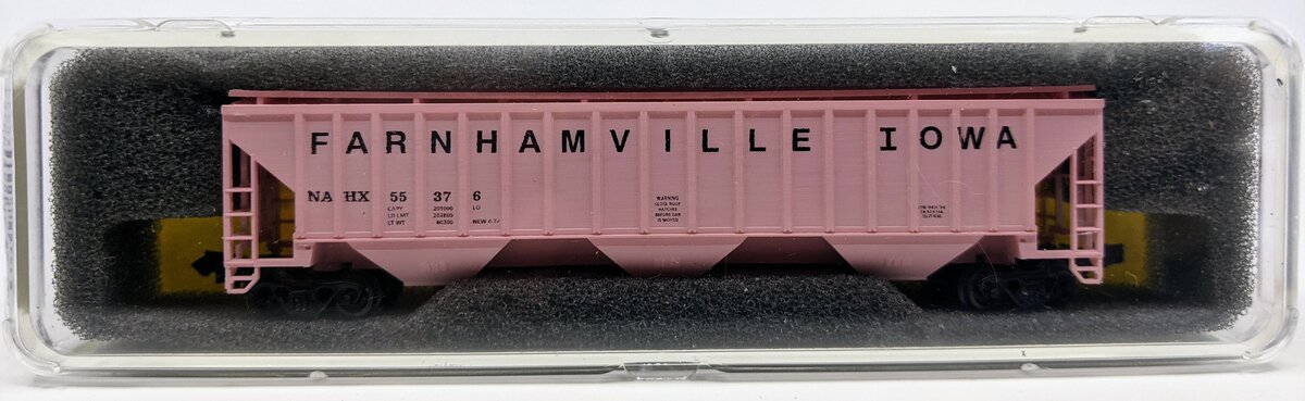 Precision Masters 1535 N Scale Farnhamville Iowa 3-Bay Covered Hopper #55376 LN/Box
