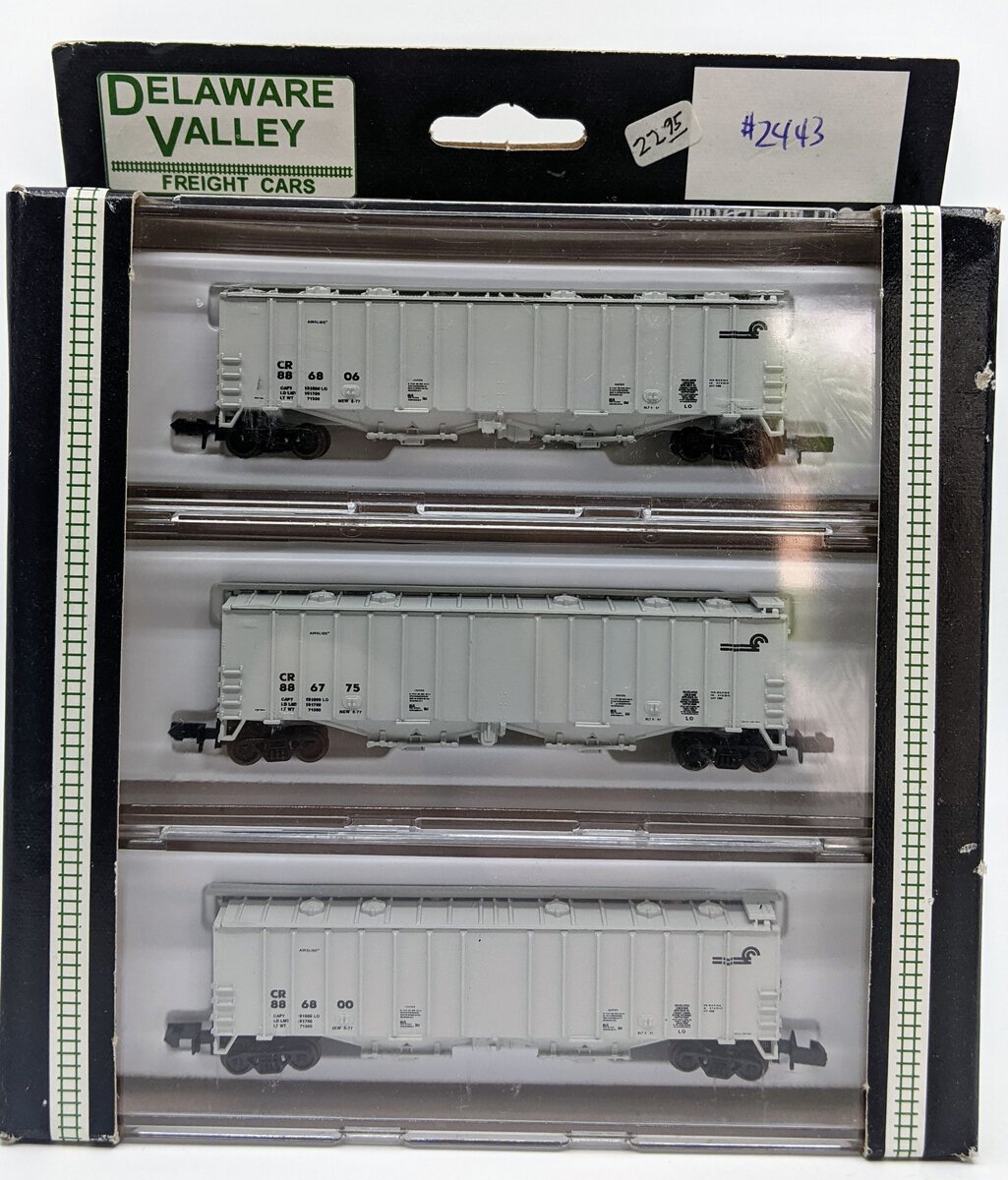 Delaware Valley 2443 N Scale Conrail Covered Hoppers (Pack of 3) LN/Box