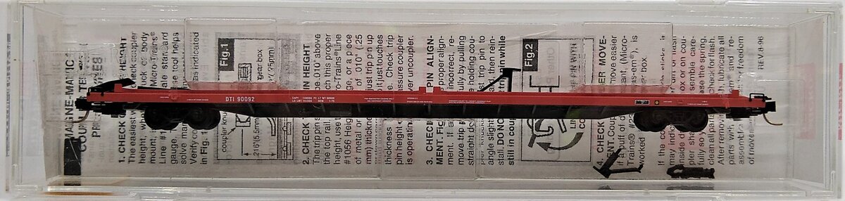 Micro-Trains 72210  N Scale Detroit Toledo Ironton 90' Flatcar #90092 LN/Box