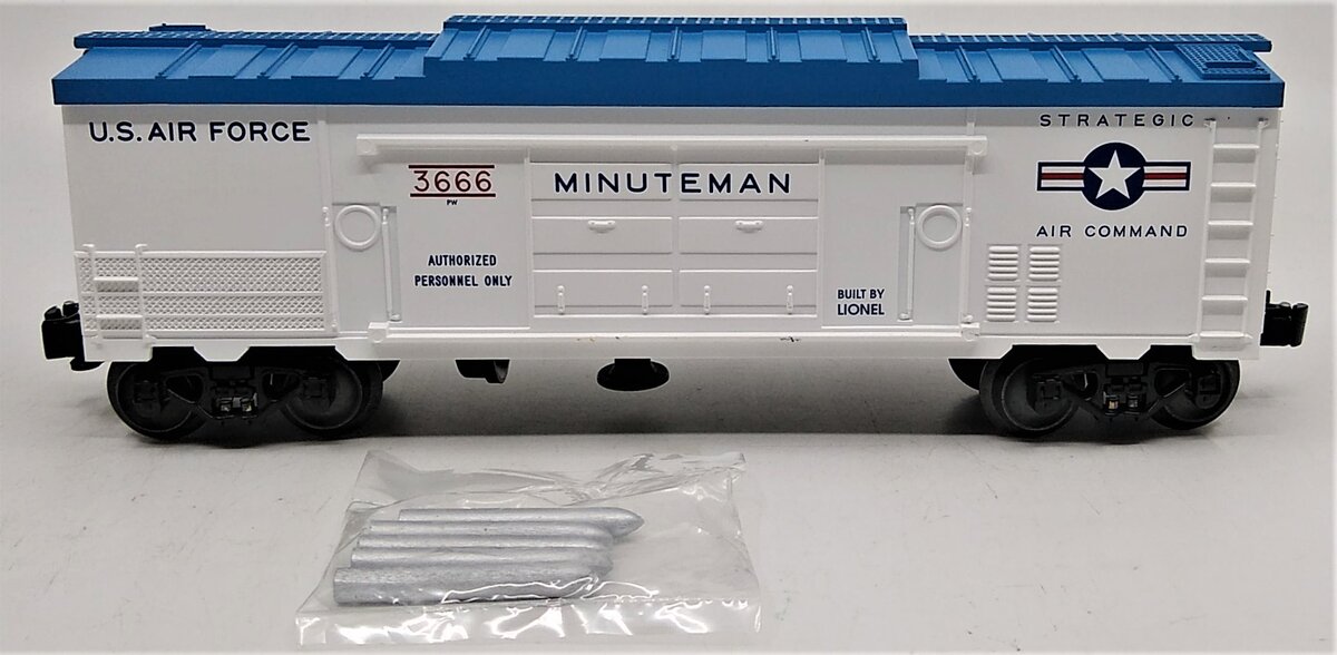 Lionel 6-29828 O Gauge US Air Force "Minuteman" Cannon Firing Car #3666 LN/Box