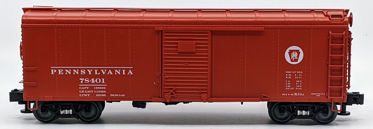 Lionel 6-84888 O Gauge Pennsylvania Circle Keystone X31 Boxcar #78401 NIB