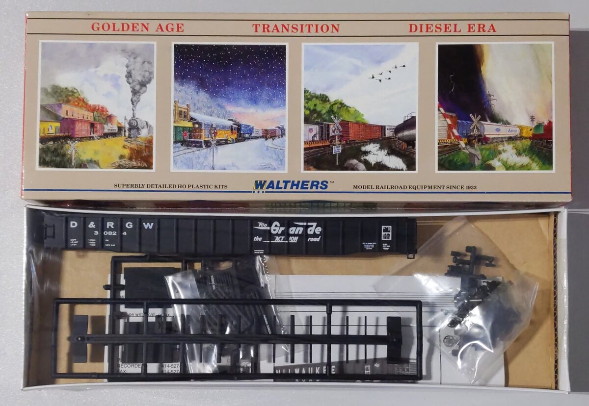 Walthers 932-3253 HO Scale Denver & Rio Grande 65'' Mill Gondola # 30824 Kit