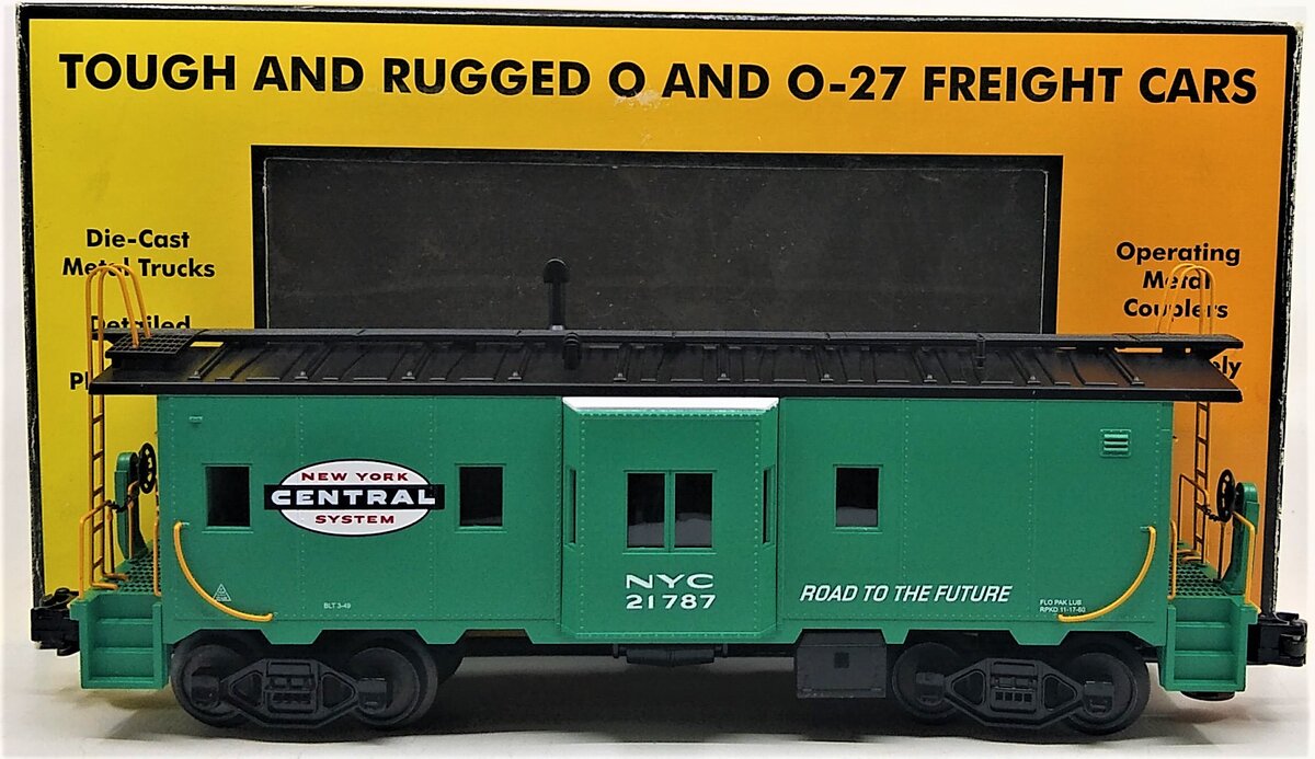 MTH 30-7739 O Gauge NYC Green Illuminated Bay Window Caboose #21787 NIB