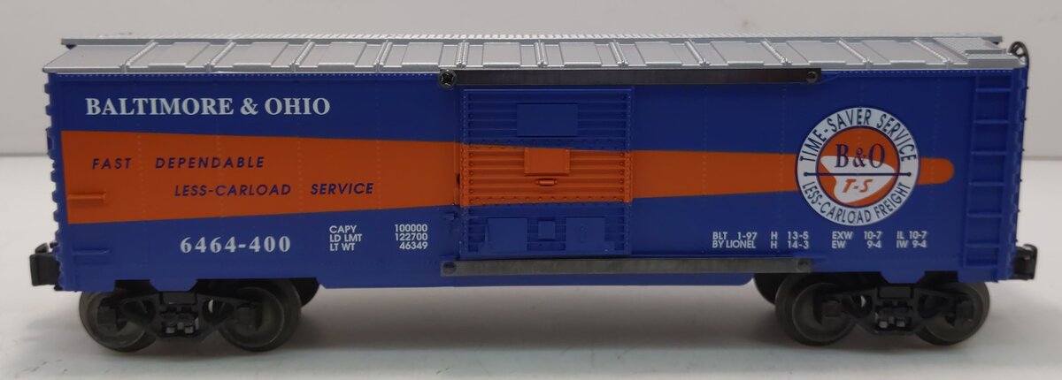 Lionel 6-19294 O Gauge Baltimore & Ohio Timesaver Boxcar # 6464-400 NIB