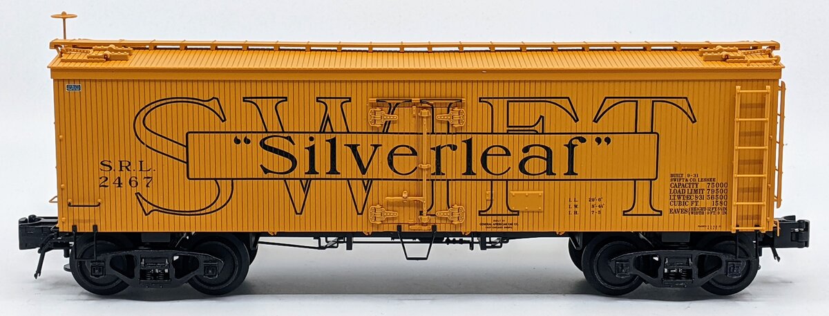Atlas 8006-2 O Gauge Swift Silverleaf Woodside Refrigerator Car #2467 - 3 Rail EX/Box