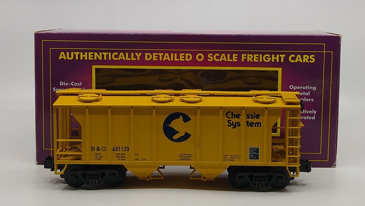 MTH 20-97102 O Gauge Baltimore & Ohio Chessie PS2 Covered Hopper #631123 LN/Box
