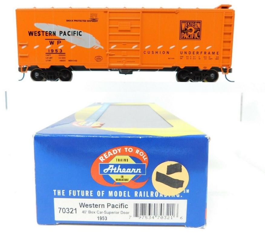 Athearn 70321 HO Scale Western Pacific 40' Box Car #1953 NIB