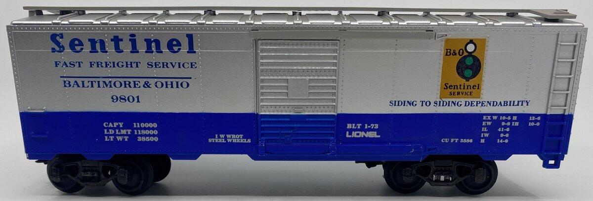 Lionel 6-9801 O Gauge Baltimore & Ohio Sentinel Box Car
