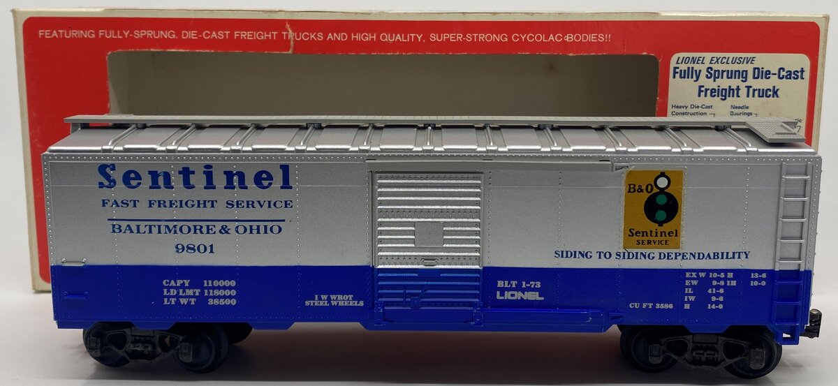 Lionel 6-9801 O Gauge Baltimore & Ohio Sentinel Box Car